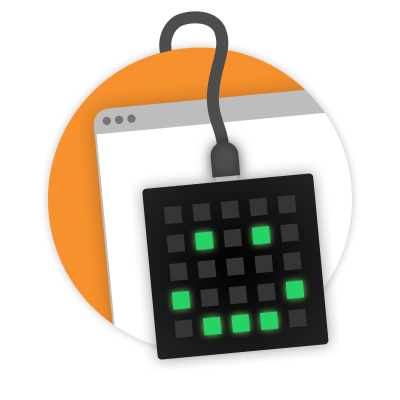 Browser with the Run icon