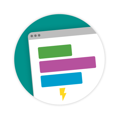 Browser with the Run icon